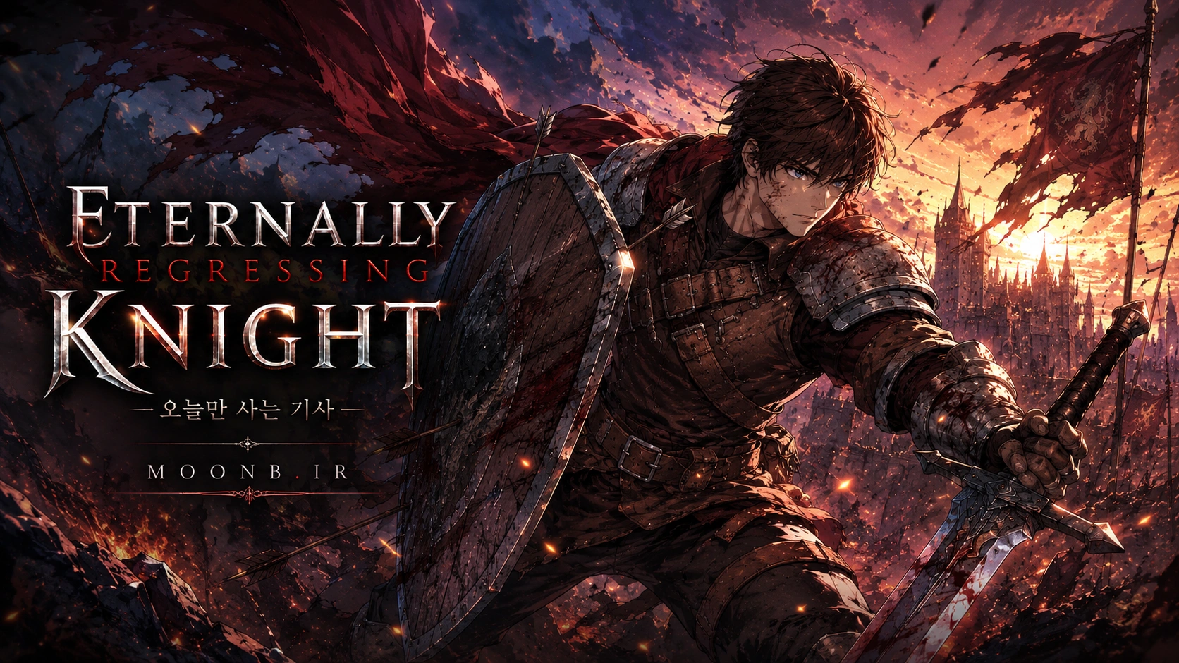 بنر مانهوا شوالیه‌ای با بازگشت ابدی - Eternally Regressing Knight