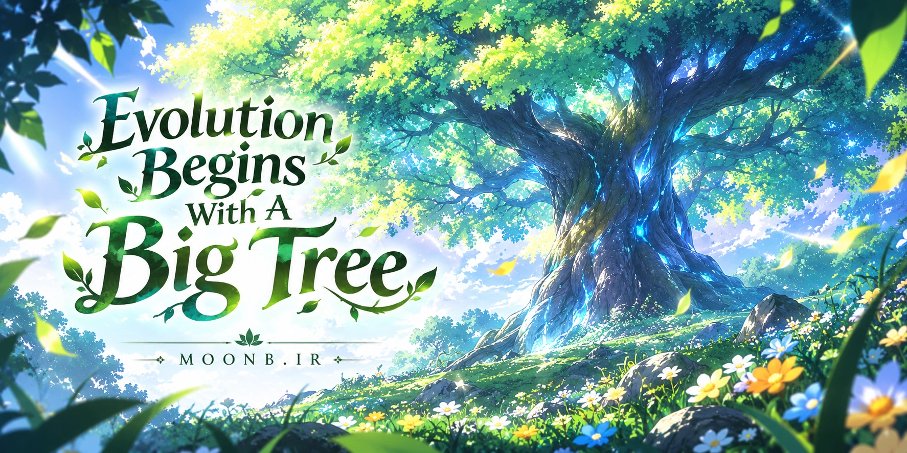 بنر مانهوا تکامل از یه درخت شروع میشه - Evolution Begins With A Big Tree